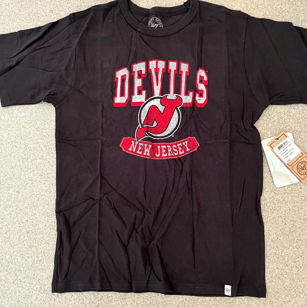 New 47 Brand New Jersey Devils Kids Youth Large Flanker Tee Shirt